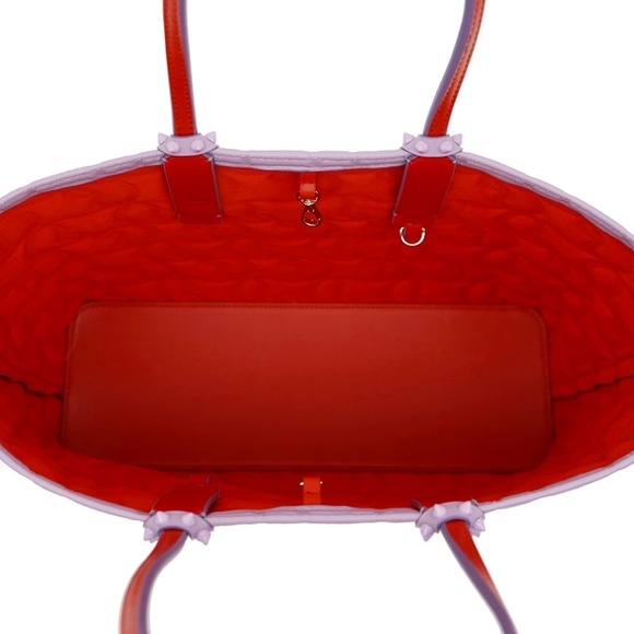 Christian Louboutin Cabata Tote Embossed Nappa Leather Purple New - Picture 7 of 10